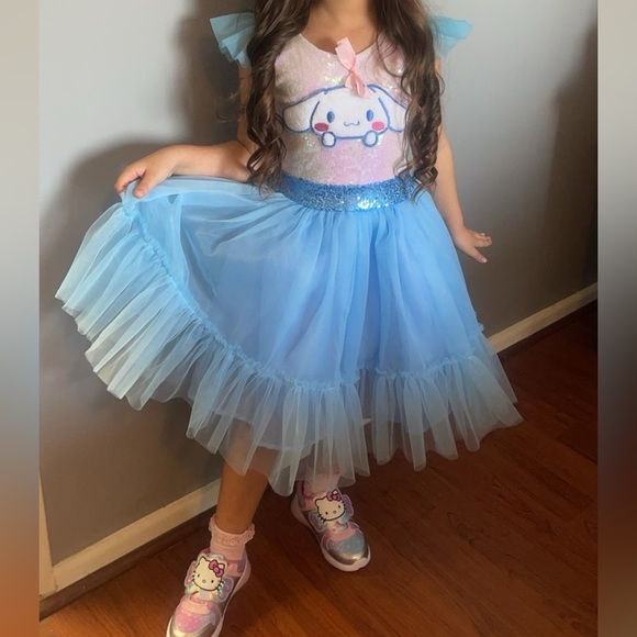 Sanrio‎ Cinnamoroll Girls Blue Sparkly Birthday Dress size M - Picture 12 of 12